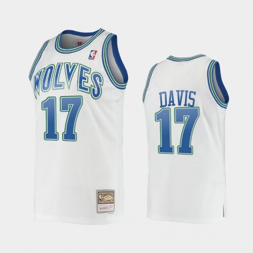 Minnesota Timberwolves #17 Ed Davis White Hardwood Classics Jersey