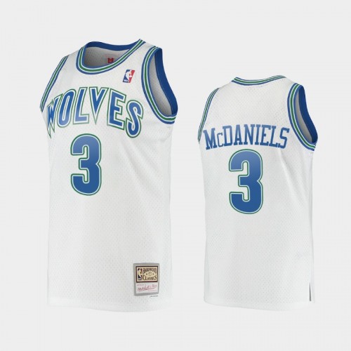 Minnesota Timberwolves #3 Jaden McDaniels White Hardwood Classics Jersey