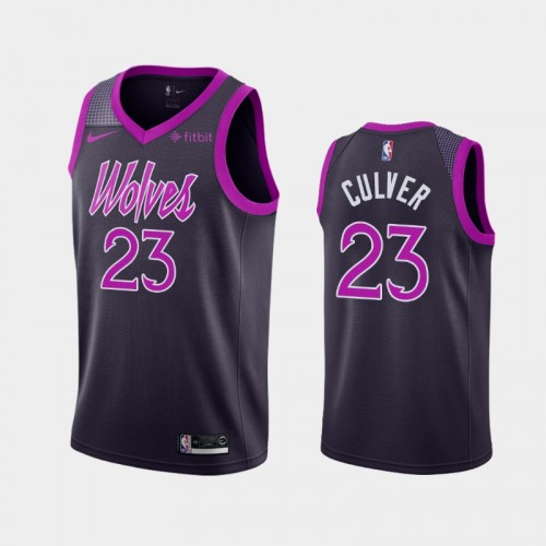 Men's Minnesota Timberwolves #23 Jarrett Culver Purple City Jersey - 2019 NBA Draft