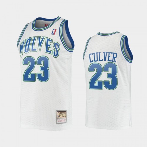 Minnesota Timberwolves #23 Jarrett Culver White Hardwood Classics Jersey