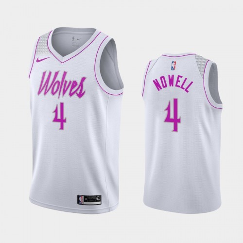 Men's Minnesota Timberwolves #4 Jaylen Nowell White Earned Jersey - 2019 NBA Draft