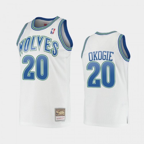 Minnesota Timberwolves #20 Josh Okogie White Hardwood Classics Jersey