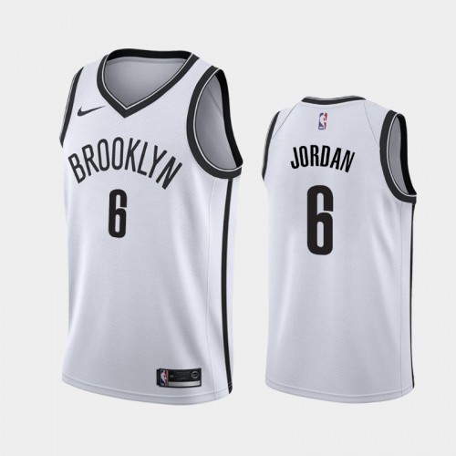 Men's Brooklyn Nets DeAndre Jordan #6 White 2019-20 Association Jersey