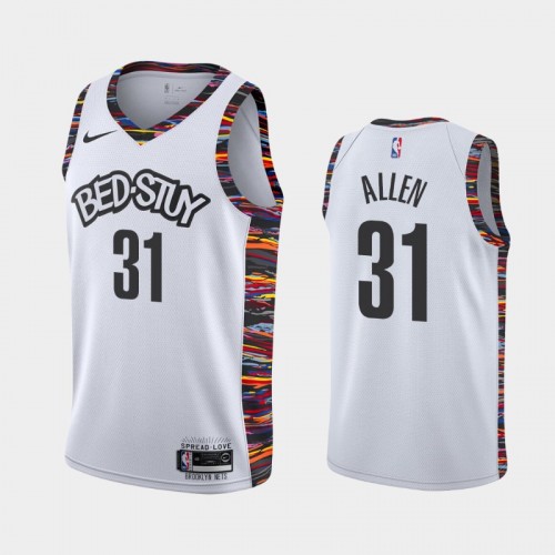 Men's Brooklyn Nets Jarrett Allen #31 White 2019-20 City Coogi Jersey