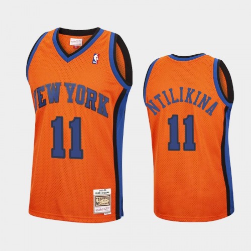 New York Knicks #11 Frank Ntilikina Orange Reload Hardwood Classics Jersey