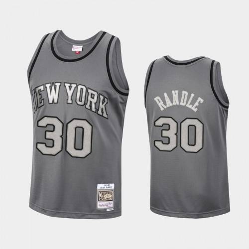 Men's New York Knicks #30 Julius Randle Charcoal Metal Works Jersey