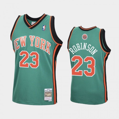 Men's New York Knicks #23 Mitchell Robinson Green 2006-07 Hardwood Classics Jersey