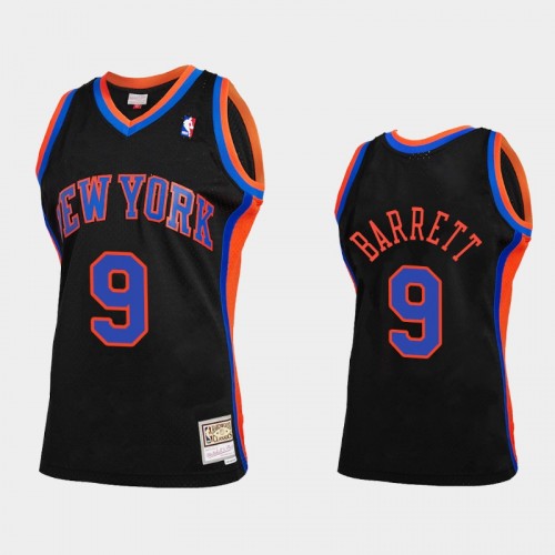 Men's New York Knicks #9 RJ Barrett Black Reload 2.0 Jersey