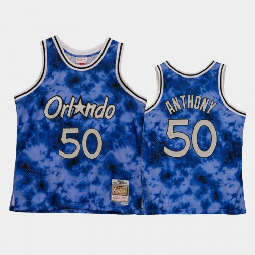 Men's Orlando Magic #50 Cole Anthony Blue Galaxy Jersey