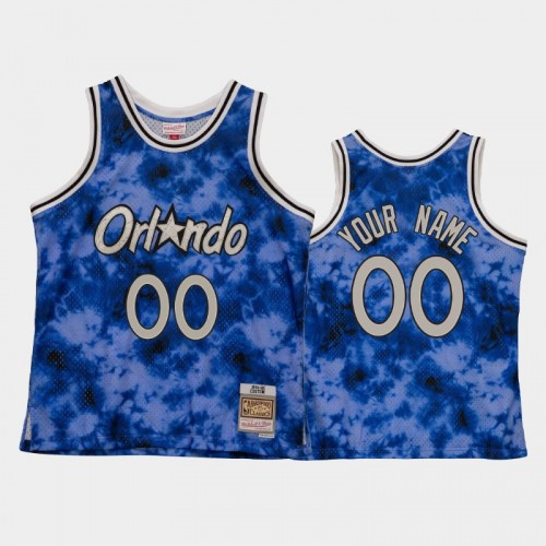 Men's Orlando Magic #00 Custom Blue Galaxy Jersey