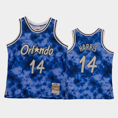 Men's Orlando Magic #14 Gary Harris Blue Galaxy Jersey