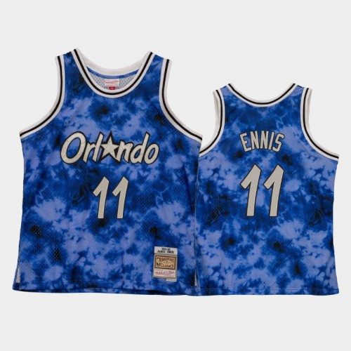 Men's Orlando Magic #11 James Ennis Blue Galaxy Jersey
