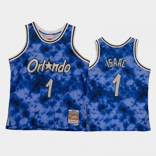 Men's Orlando Magic #1 Jonathan Isaac Blue Galaxy Jersey