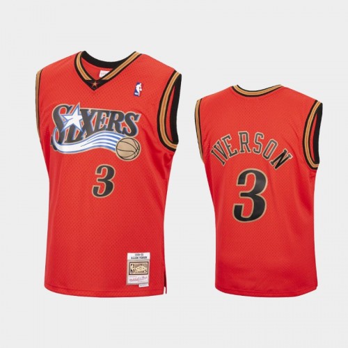 Philadelphia 76ers #3 Allen Iverson Red 1999-00 Reload Hardwood Classics Jersey