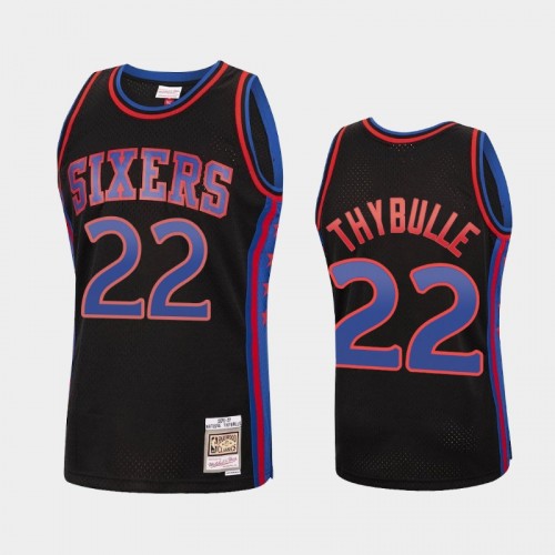 Philadelphia 76ers #22 Matisse Thybulle Black Reload Hardwood Classics Jersey