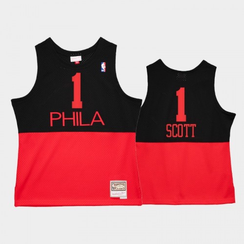 Men's Philadelphia 76ers #1 Mike Scott Black Reload 2.0 Jersey