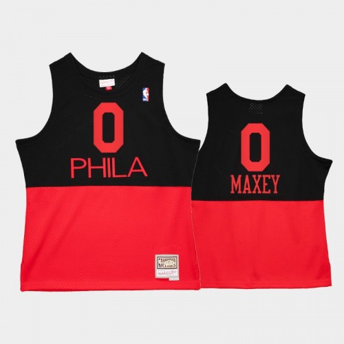 Men's Philadelphia 76ers #0 Tyrese Maxey Black Reload 2.0 Jersey