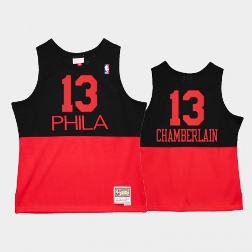 Men's Philadelphia 76ers #13 Wilt Chamberlain Black Reload 2.0 Jersey