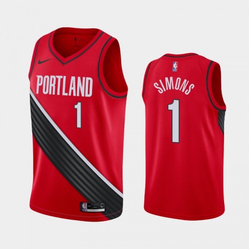 Men's Portland Trail Blazers #1 Anfernee Simons Black Statement Jersey