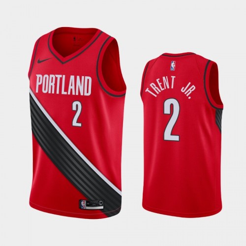 Men's Portland Trail Blazers #2 Gary Trent Jr. Black Statement Jersey