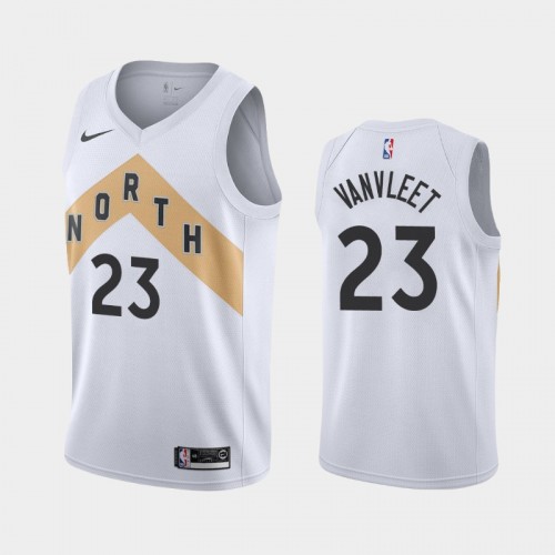 Men's Toronto Raptors #23 Fred VanVleet White 2018-19 City Jersey