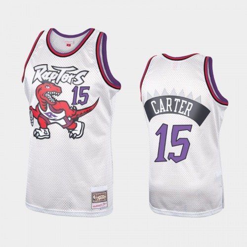 Men's Toronto Raptors #15 Vince Carter Platinum Hardwood Classics Jersey