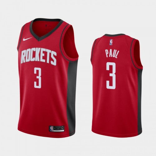 Men's Houston Rockets #3 Chris Paul Red 2019 season Icon Jersey