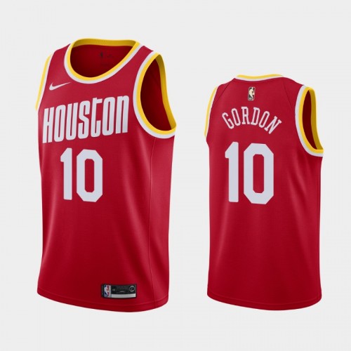 Men's Houston Rockets Eric Gordon #10 Red 2019-20 Hardwood Classics Jersey