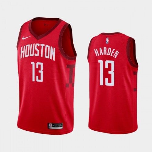 Men's Houston Rockets #13 James Harden Red 2018-19 Earned Jersey