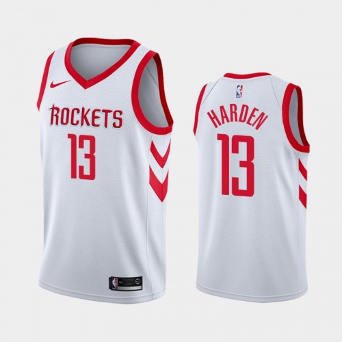 Men's Houston Rockets #13 James Harden White 2019 season Association Jersey