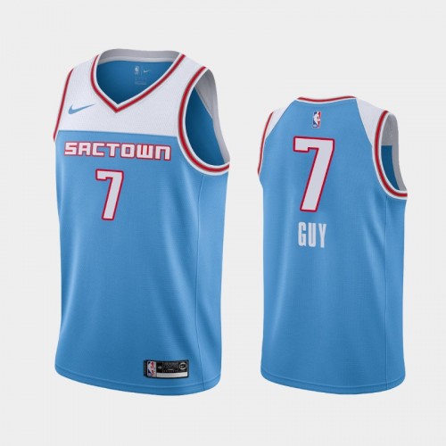 Men's Sacramento Kings #7 Kyle Guy Blue City Jersey - 2019 NBA Draft