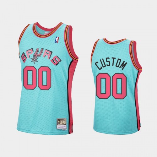 San Antonio Spurs #00 Custom Blue Reload Hardwood Classics Jersey