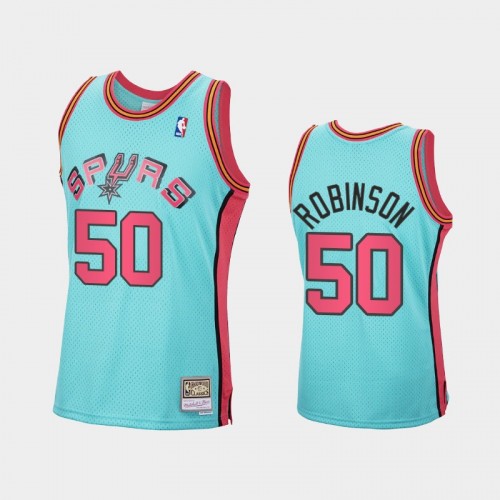 San Antonio Spurs #50 David Robinson Blue Reload Hardwood Classics Jersey