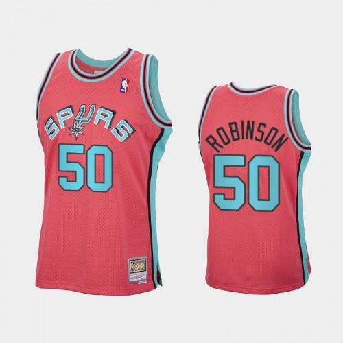 San Antonio Spurs #50 David Robinson Pink Reload Hardwood Classics Jersey