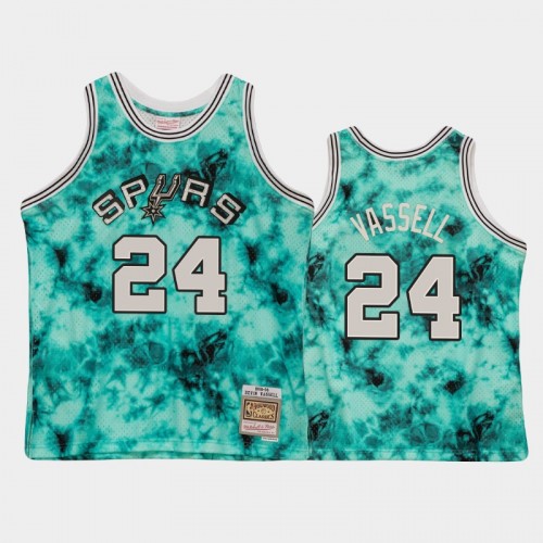 Men's San Antonio Spurs #24 Devin Vassell Teal Galaxy Jersey