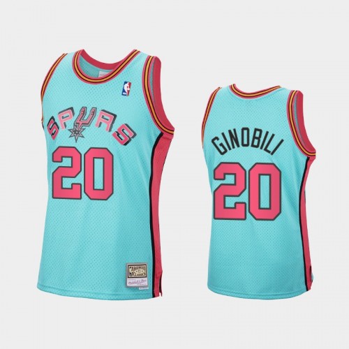 San Antonio Spurs #20 Manu Ginobili Blue Reload Hardwood Classics Jersey