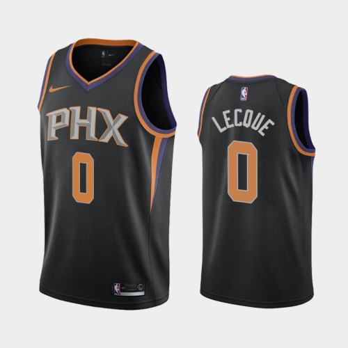 Men's Phoenix Suns #0 Jalen Lecque Black 2019 season Statement Jersey