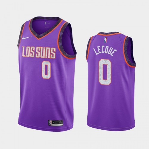 Men's Phoenix Suns #0 Jalen Lecque Purple 2019 season City Jersey