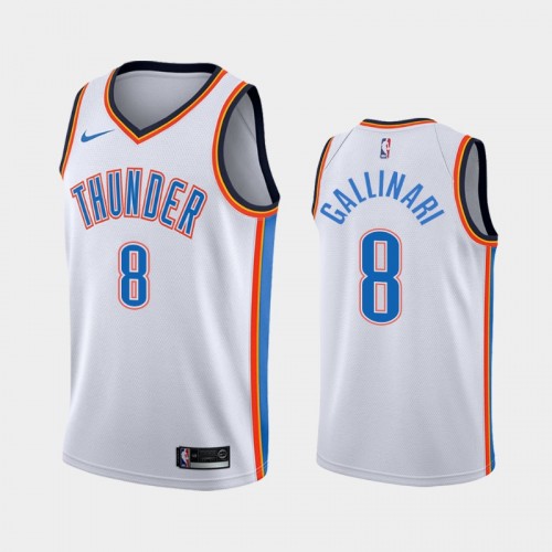 Men's Oklahoma City Thunder Danilo Gallinari #8 White 2019-20 Association Jersey