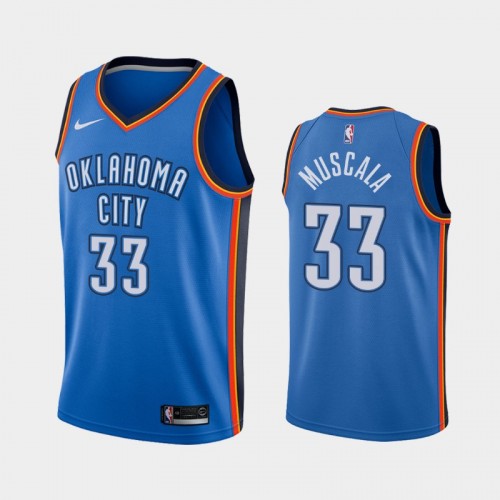 Men's Oklahoma City Thunder #33 Mike Muscala Blue 2019 season Icon Jersey