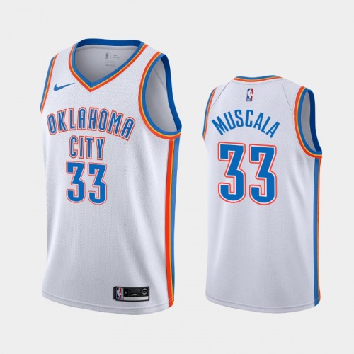 Men's Oklahoma City Thunder #33 Mike Muscala White 2020 season Association Jersey