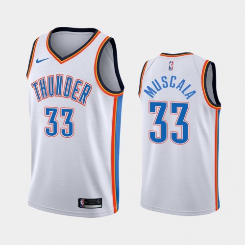 Men's Oklahoma City Thunder Mike Muscala #33 White 2019-20 Association Jersey