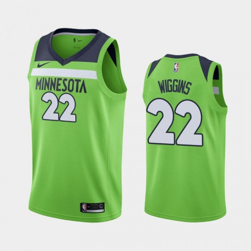 Men's Minnesota Timberwolves #22 Andrew Wiggins Green 2018-19 Statement Jersey