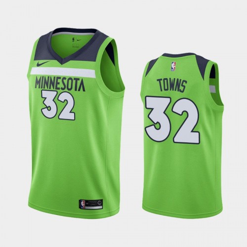 Men's Minnesota Timberwolves #32 Karl-Anthony Towns Green 2018-19 Statement Jersey