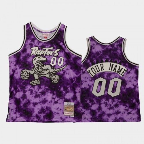 Men's Toronto Raptors #00 Custom Purple Galaxy Jersey