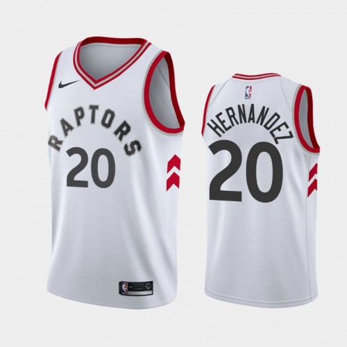 Men's Toronto Raptors #20 Dewan Hernandez White Association Jersey - 2019 NBA Draft