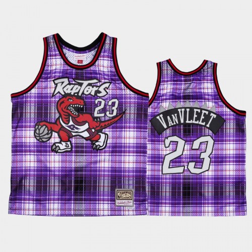 Men's Toronto Raptors #23 Fred VanVleet Purple Private School Hardwood Classics Jersey