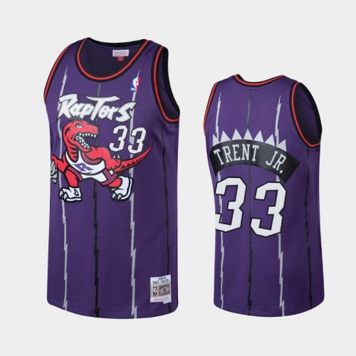 Men's Toronto Raptors #33 Gary Trent Jr. Purple Hardwood Classics Jersey