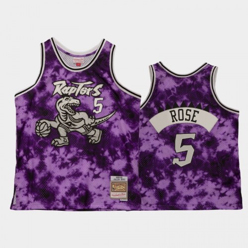 Men's Toronto Raptors #5 Jalen Rose Purple Galaxy Jersey