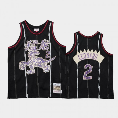 Toronto Raptors #2 Kawhi Leonard Black 2021 Lunar New Year OX Jersey